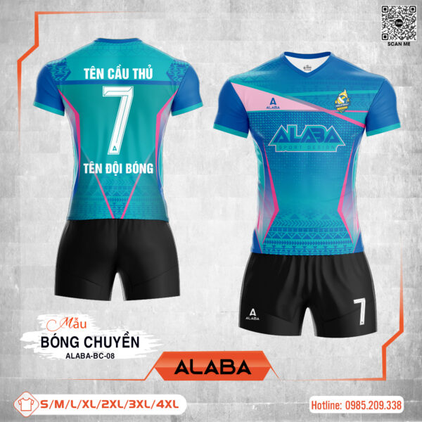 Đồng Phục Bóng Chuyền ALABA-BC-08 – Xanh Ngọc Năng Động