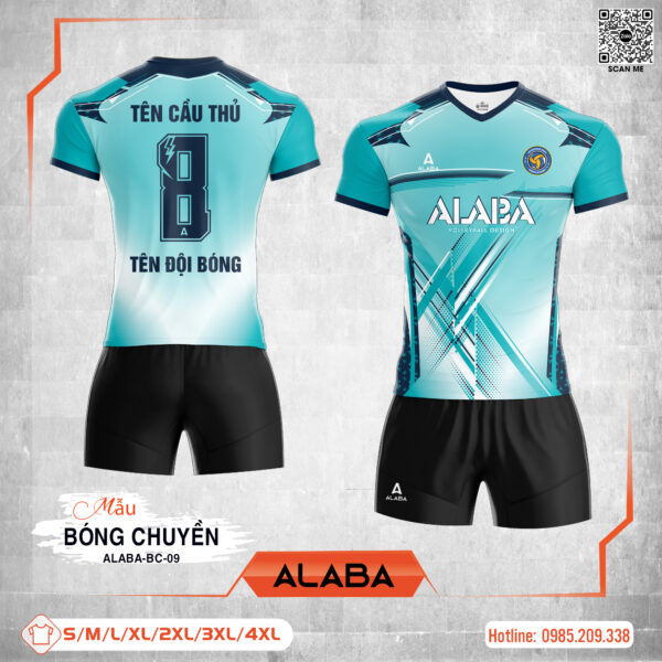 Áo Bóng Chuyền ALABA-BC-09 Màu Xanh Ngọc – Năng Động và Mát Mẻ
