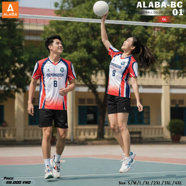 Bộ đồ thể thao bóng chuyền ALABA-BC 01 - Màu Đỏ Năng Động