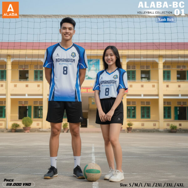 Áo Bóng Chuyền ALABA-BC01 - Màu Xanh Bích Năng Động