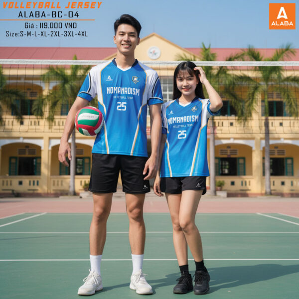 Áo Bóng Chuyền ALABA BC-04 Màu Xanh Dương Năng Động