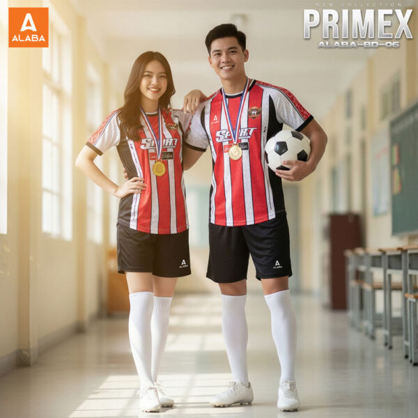 Áo đá bóng ALABA BD-06 màu đỏ - Thiết kế năng động, phù hợp mọi đội nhóm