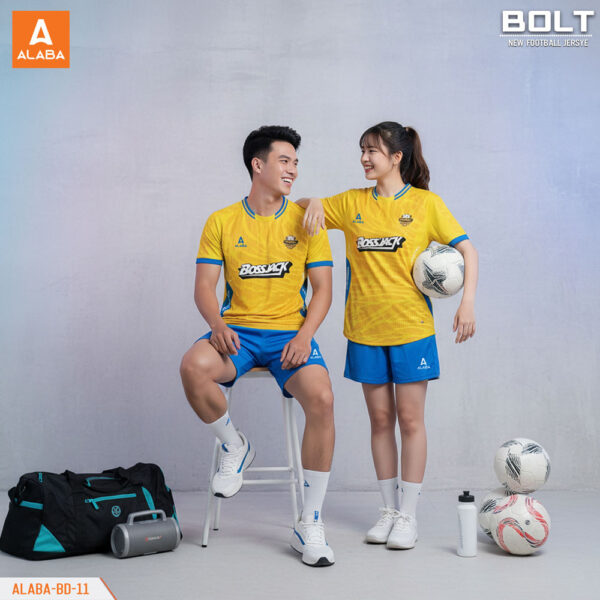 Áo Bóng Đá ALABA-BD11 Vàng Xanh - Năng Động & Phong Độ