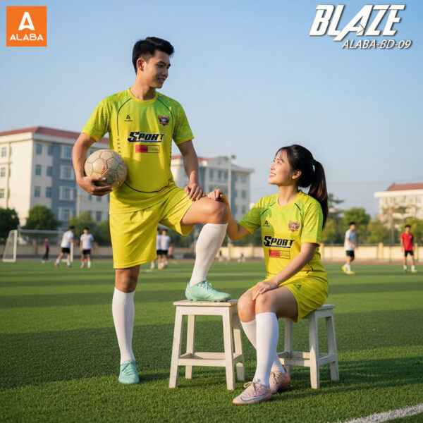 Bộ quần áo thể thao ALABA BD-09 Vàng Neon phối Xanh Lá – Năng động & Nổi bật
