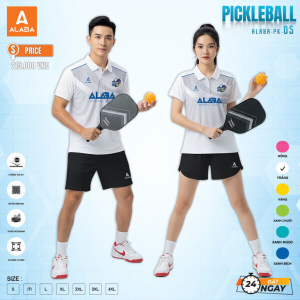 Đồng Phục Thể Thao Pickleball ALABA PK-05 Trắng
