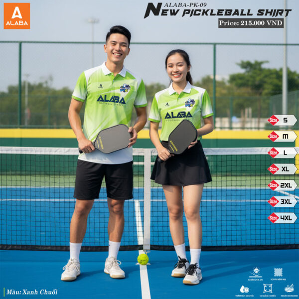 Áo Pickleball ALABA-PK-09 Màu Xanh Chuối Năng Động