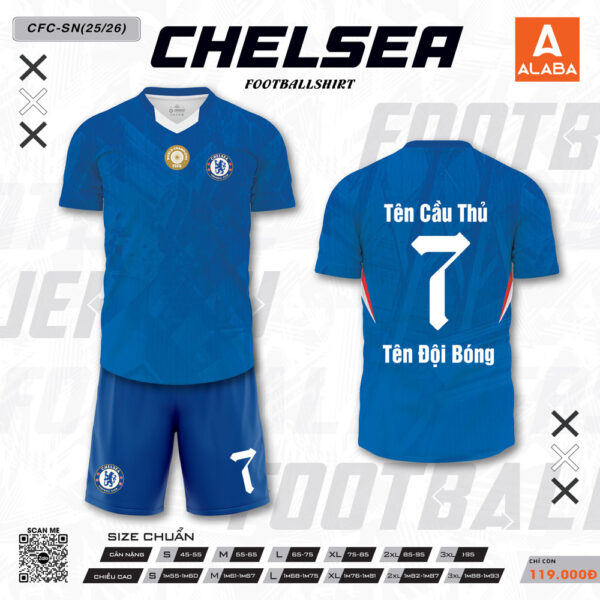 Áo đấu Chelsea 25/26 Xanh Dương - Thiết kế Thể thao & Đậm chất Đội bóng