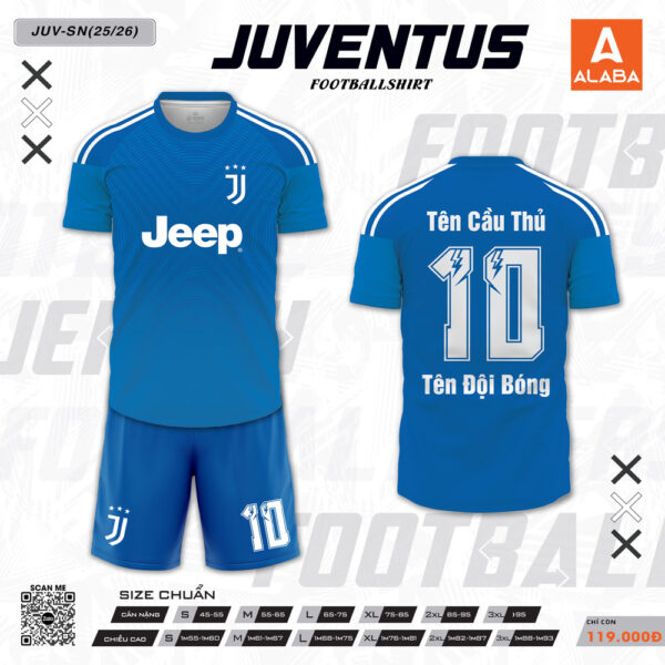 Bộ Quần Áo Bóng Đá Juventus Sân Nhà Xanh Dương 2026