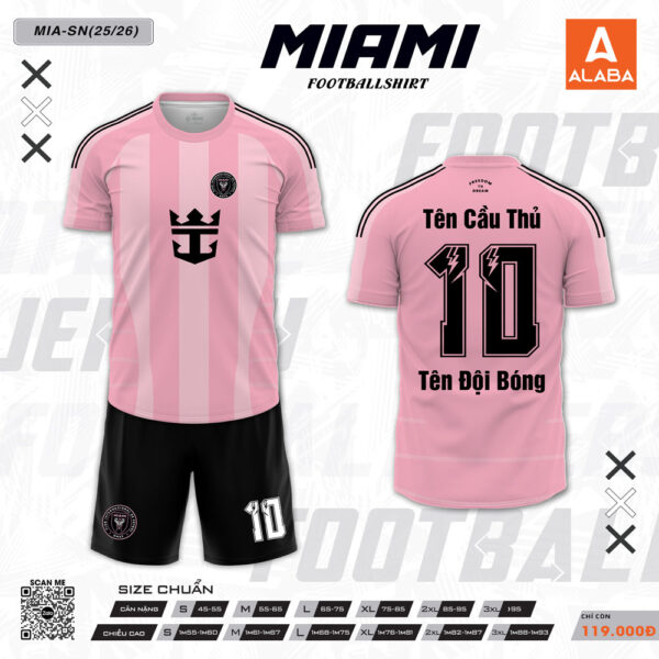 Áo bóng đá Inter Miami 25/26 – Hồng Pastel Trẻ Trung