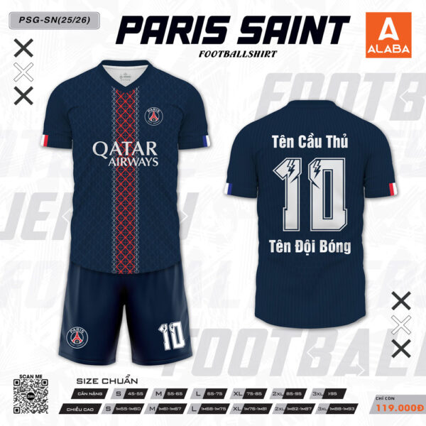 Quần áo bóng đá PSG xanh navy – Thiết kế đỉnh cao, đậm chất Pháp