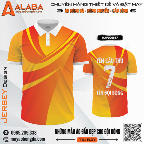 Áo Đấu Thể Thao HAP000817 – Sắc Cam Đỏ Vàng Rực Cháy Cho Tinh Thần Chiến Đấu