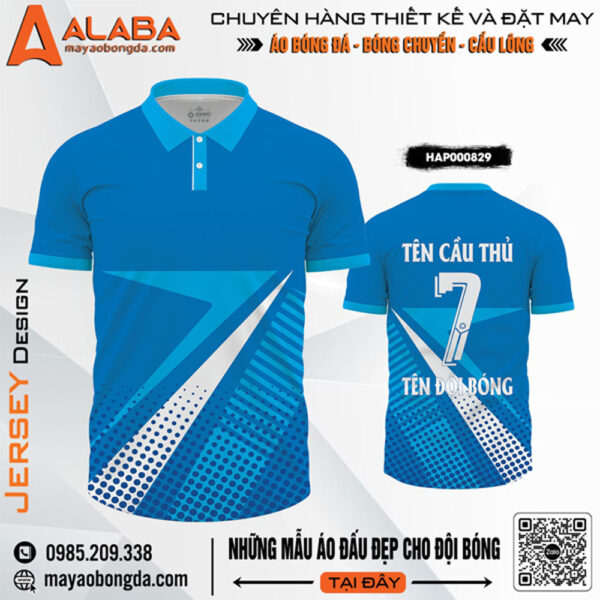 Áo Bóng Đá Thiết Kế HAP000829 Xanh Dương Trẻ Trung