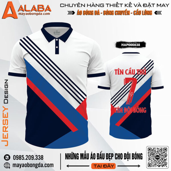 Áo Bóng Đá Trắng HAP000838 - Năng Động & Thoáng Khí